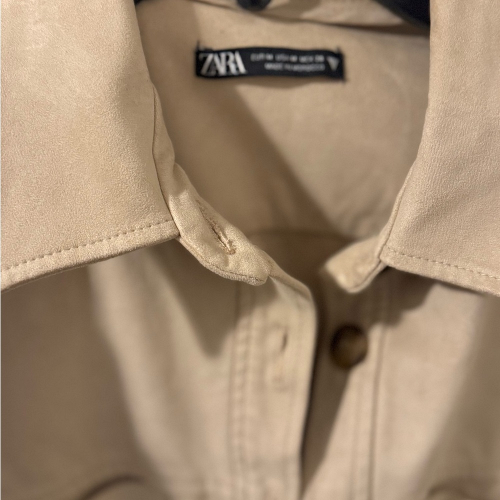 Zara faux Suede mini shirt dress - Picture 6 of 6